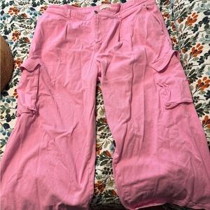 Eloquii Pink Flare & Wide Leg Jeans